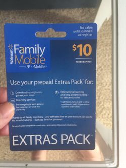 Unused Family Mobile $10 credit