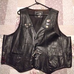 LEATHER VEST Biker Harley Davidson Chopper - $20.00