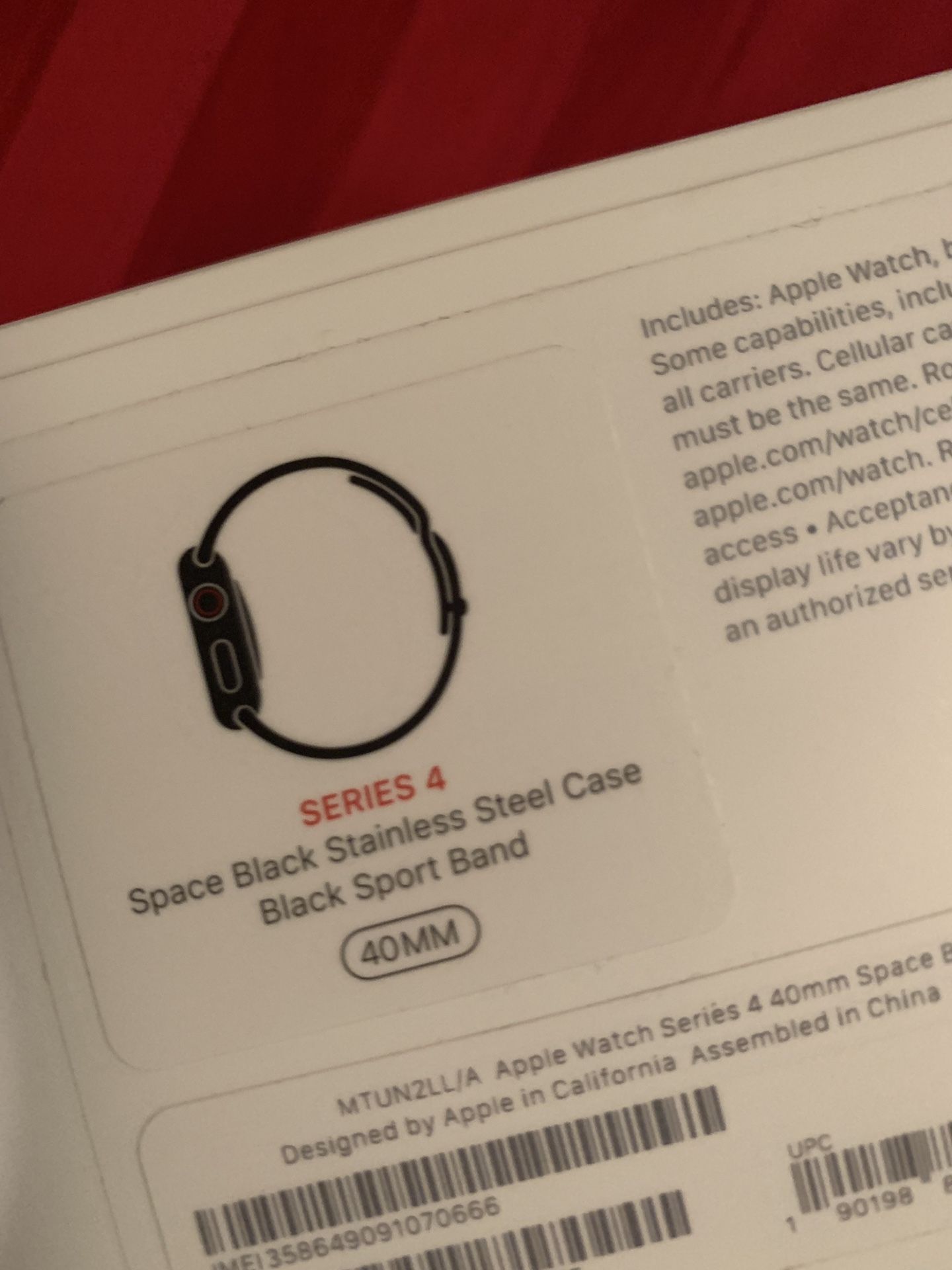Apple Watch Series 4 (GPS/CEL) Stainless Steel 40mm Space Gray with Black Band
