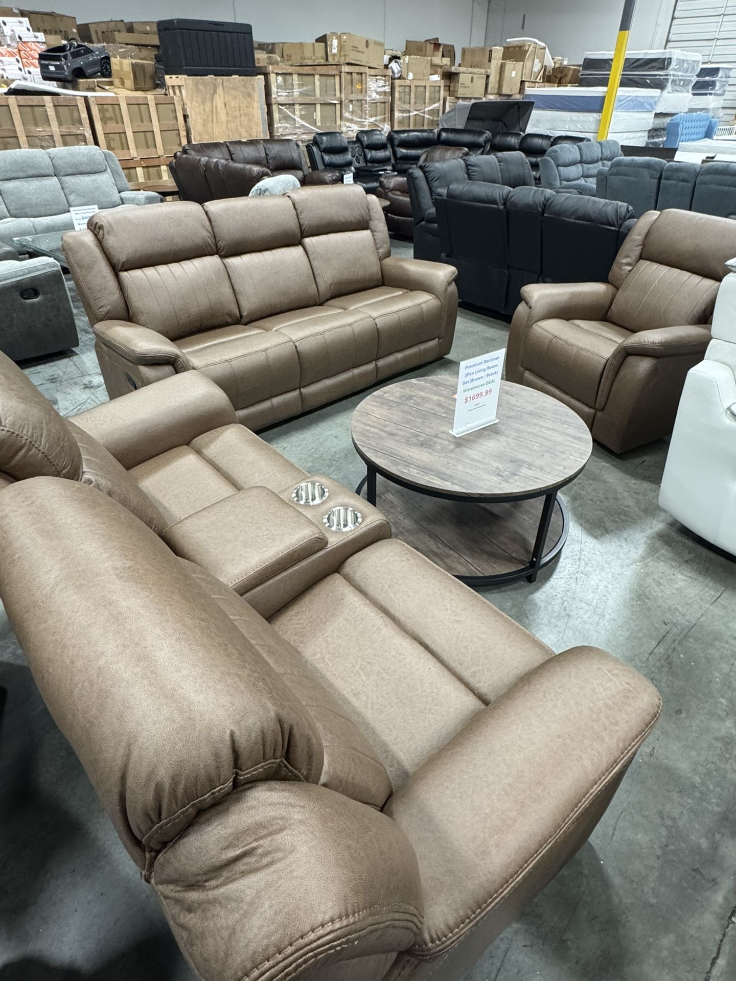 Premium Living Room Recliner 3pc Set (1/19)