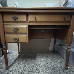 Vintage Sears Roebuck Solid Maple Sewing Cabinet With Drawers
