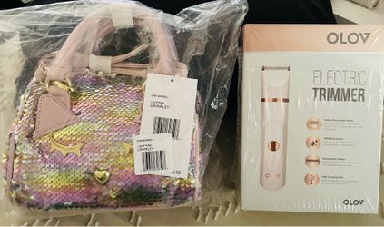 Betsey Johnson Sequin Barrel Purse & OLOV Electric Trimmer