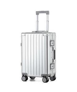 20 Inch Premium All Aluminum Carry On Luggage 22x14x9 Airline Approved Zipperless Hard Shell Suitcase with TSA Lock Silent Spinner Wheels for Business