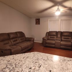 Reclining Couch And Love Set