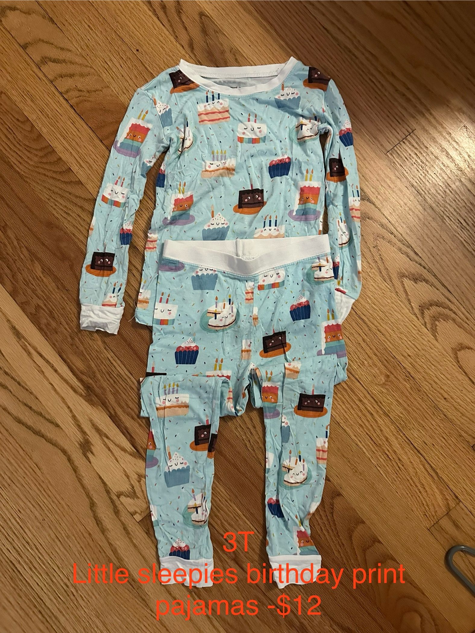 Little Sleepies 3T Birthday Pajamas