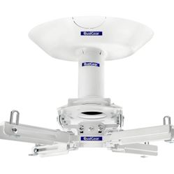 QualGear Pro-AV QG-KIT-CA-3IN-W Projector Mount Kit Accessory Single Joist Ceiling Adapter, 3" 1.5", White