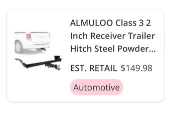 ALMULOO Class 3 2-Inch Receiver Trailer Hitch