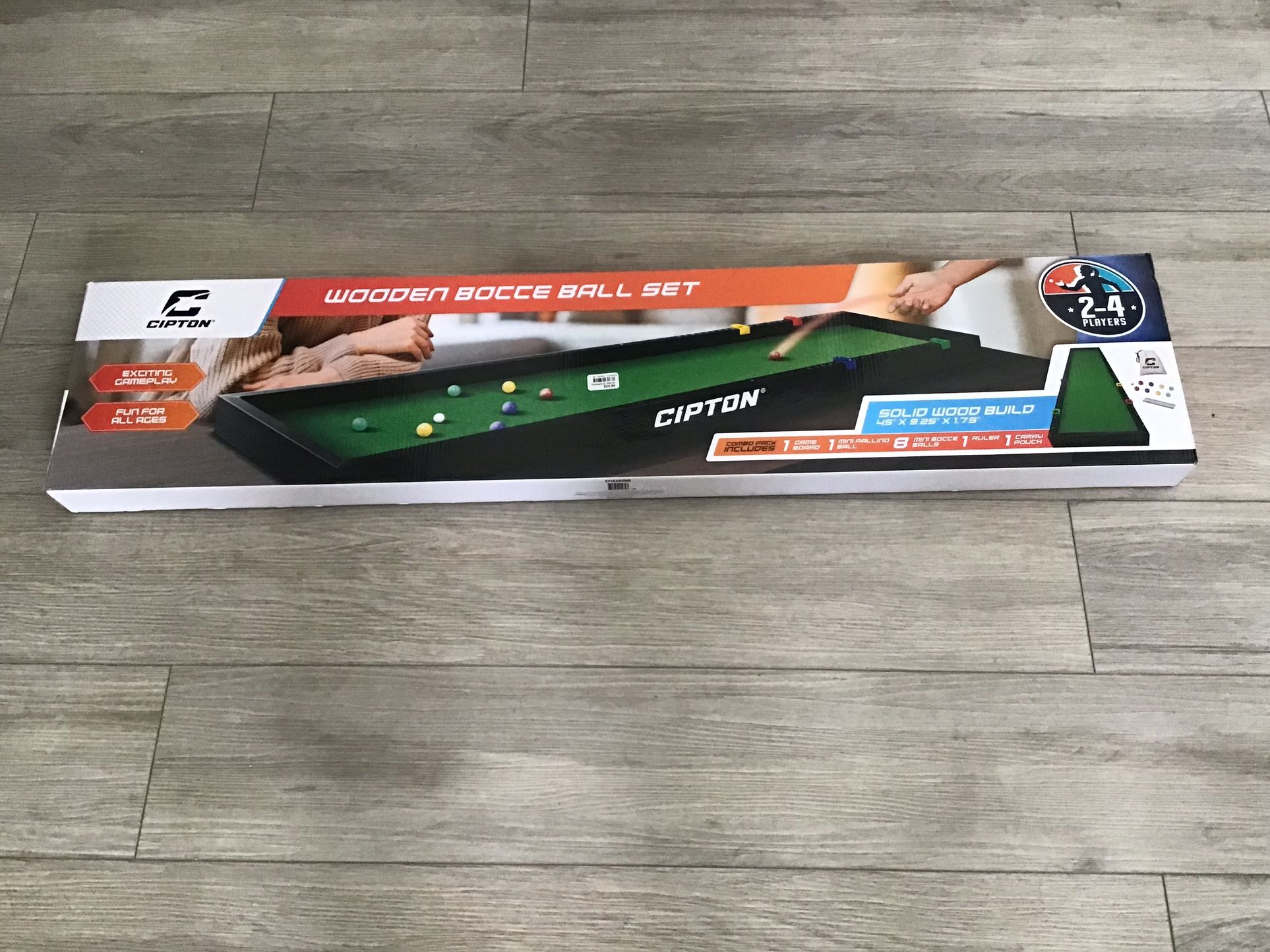 New in Box~Cipton~Toys~Wooden Bocce Ball Set~Solid wood build~12 Pieces~2-4 players~For all Ages Pick up at Four Mile Cove Parkway behind Walmart on