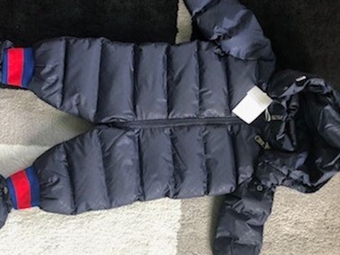 Designer Toddler Onesie Puff Coat Jacket Navy Snow 9 Months Enfant New Born