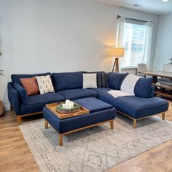 Like You Sectional Couch With Ottoman Delivery Available