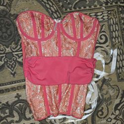 Coral Color Corset  Beautiful!see All My Offers!!