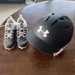 Baseball Helmet And Cleats