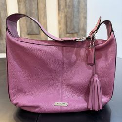 COACH AVERY LEATHER HOBO (No 11361-F23960) SILVER/ROSE