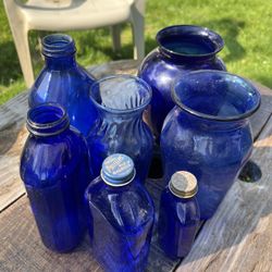 cobalt blue glass bottles