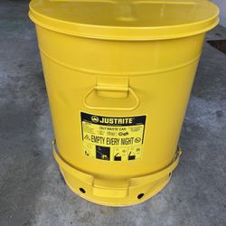 Justrite Oil Rag Waste Can 21 Gallon ( brand new Unused)