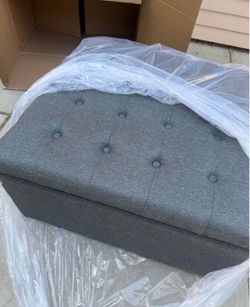 Gray ottoman