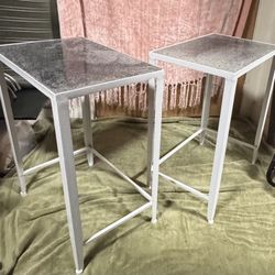 Matching Side Tables, Iron, And Granite