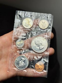 Wow 🤯!! 1963 Canada Proof-Like Silver 6-Coin Mint Set (Original Cello Packaging) !