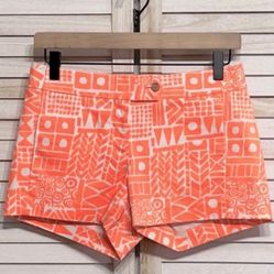 J. Crew City Fit Chino Shorts Geometric Print Size 0 PRICE FIRM
