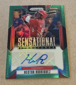 Hector Rodriguez 2025 Panini Prizm #SS-HR Sensational Signatures Green Auto Reds