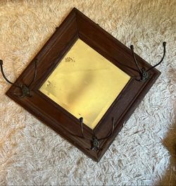 Antique Mirror Coat Rack