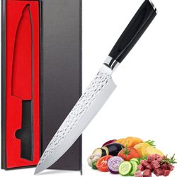 Chef Knife - Pro 8 Inches Chef’s Knives, Ultra Sharp High Carbon Stainless Steel Kitchen Knife with Ergonomic Handle and Gift Box, Professional Boning
