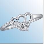 Daniel’s Jewelers 1/8 CTW Double Heart Ring