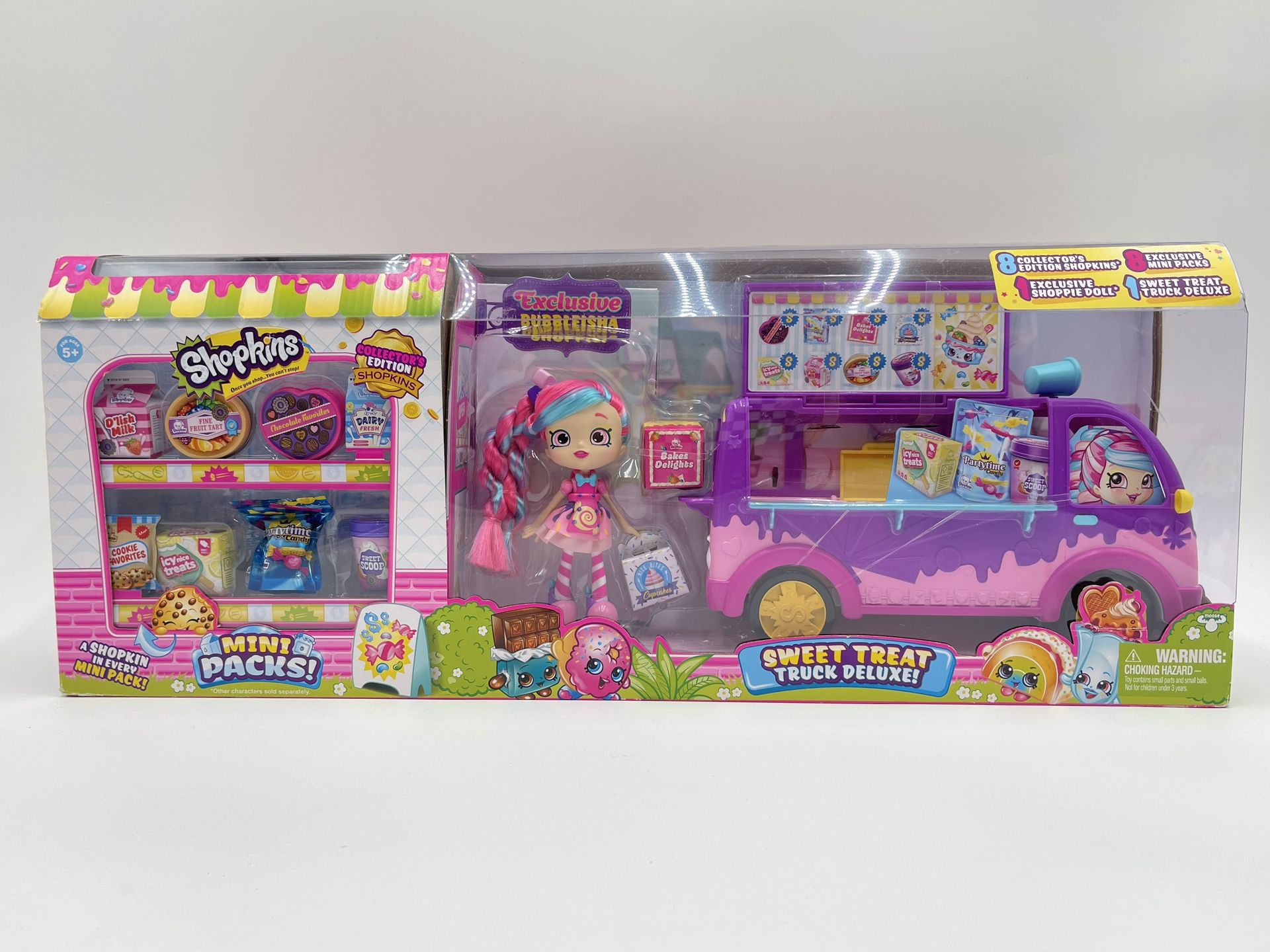 SHOPKINS Sweet Treat Truck Deluxe Playset - NEW - Exclusive BUBBLEISHA Shoppie