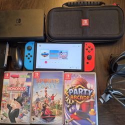 Nintendo Switch Oled with 3 Games 