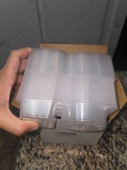 Double Compartment Condiment Containers with Lid