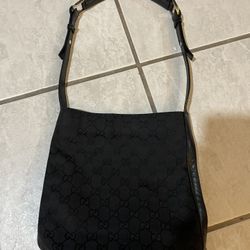 Vintage Black Gucci Bucket Bag