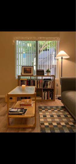 Bookshelf and coffee table