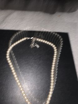 Vintage Pearls With Some Sterling Silver On It Necklace 