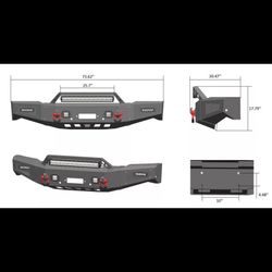 2019-2021 Silverado 1500 Front Bumper With Winch 