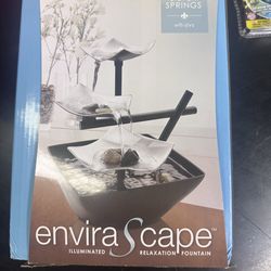EnviraScape Illuminated Tabletop Water Fountain – Silver Springs