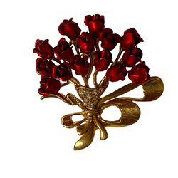 Rose Bouquet Brooch Pin