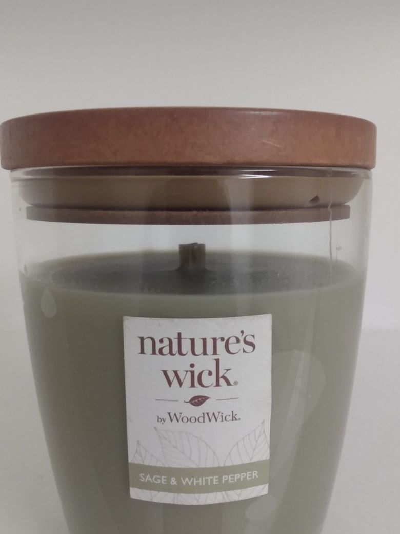 SAGE & WHITE PEPPER NATURE'S WICK CANDLE 10 OZ