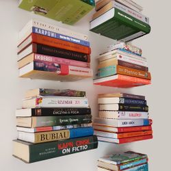 Invisible floating book shelf