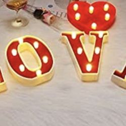 LED Light Up Letters And Numbers - Price Varies 