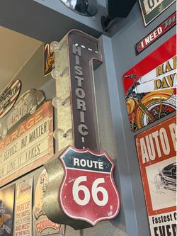 Historic Route 66 Light-Up Sign