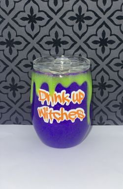 Custom Halloween Wine Tumbler