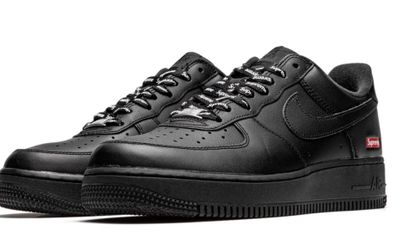 Supreme Black Air Forces Size :10 1/2