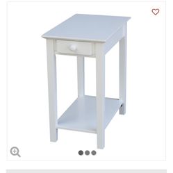 International Concepts Narrow End Table in White