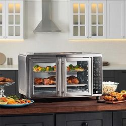 Like NEW - Gourmia XL Digital Air Fryer Toaster Oven with Single-Pull French Doors