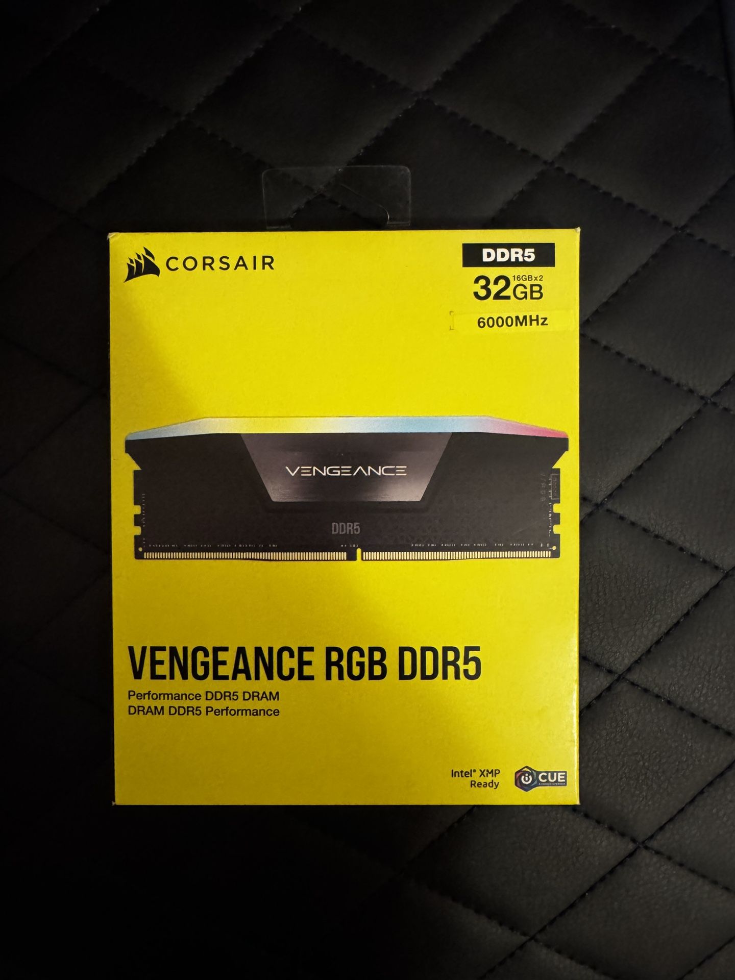 CORSAIR - VENGEANCE RGB 32GB (2x16GB) DDR5 6000MHz C36 UDIMM Desktop Memory - Black