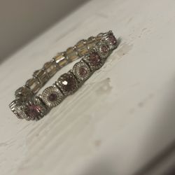 Pink And Silver Bracelet