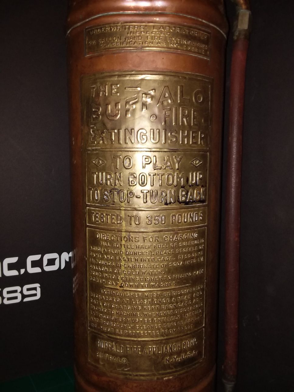 Copper and Brass Vintage fire Extinguisher