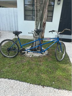 Blue Tandem Bicycle for 2