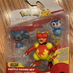 Pokémon Battle Figures Misdreavus Magmar Piplup NEW