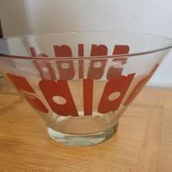 70's Wheaton Glass Salad Bowl 